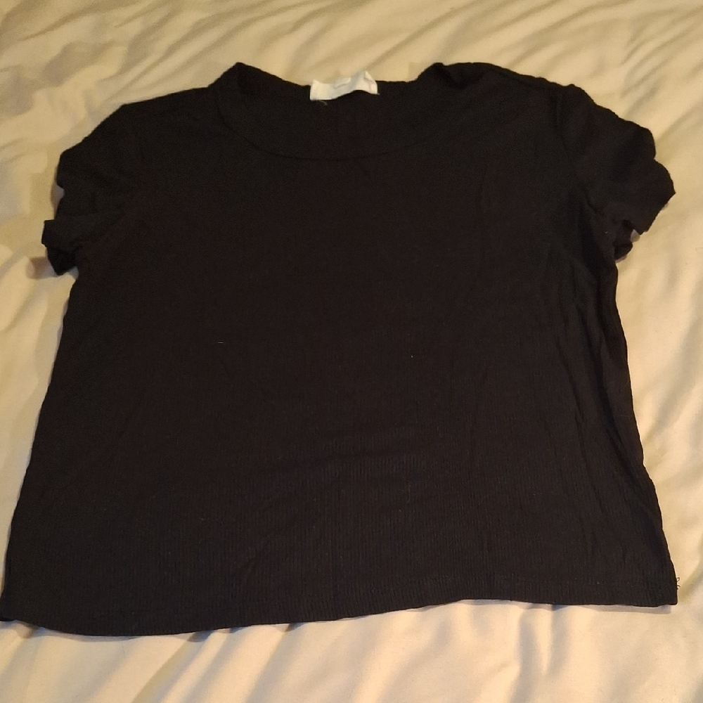 Gypsy + Jade Black Ribbed Tshirt